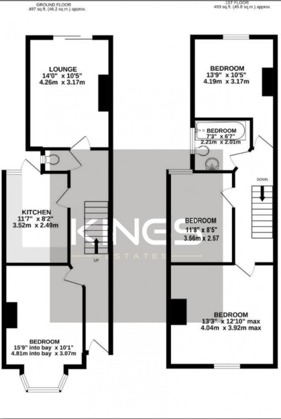 Floorplan for Frensham Road, Southsea