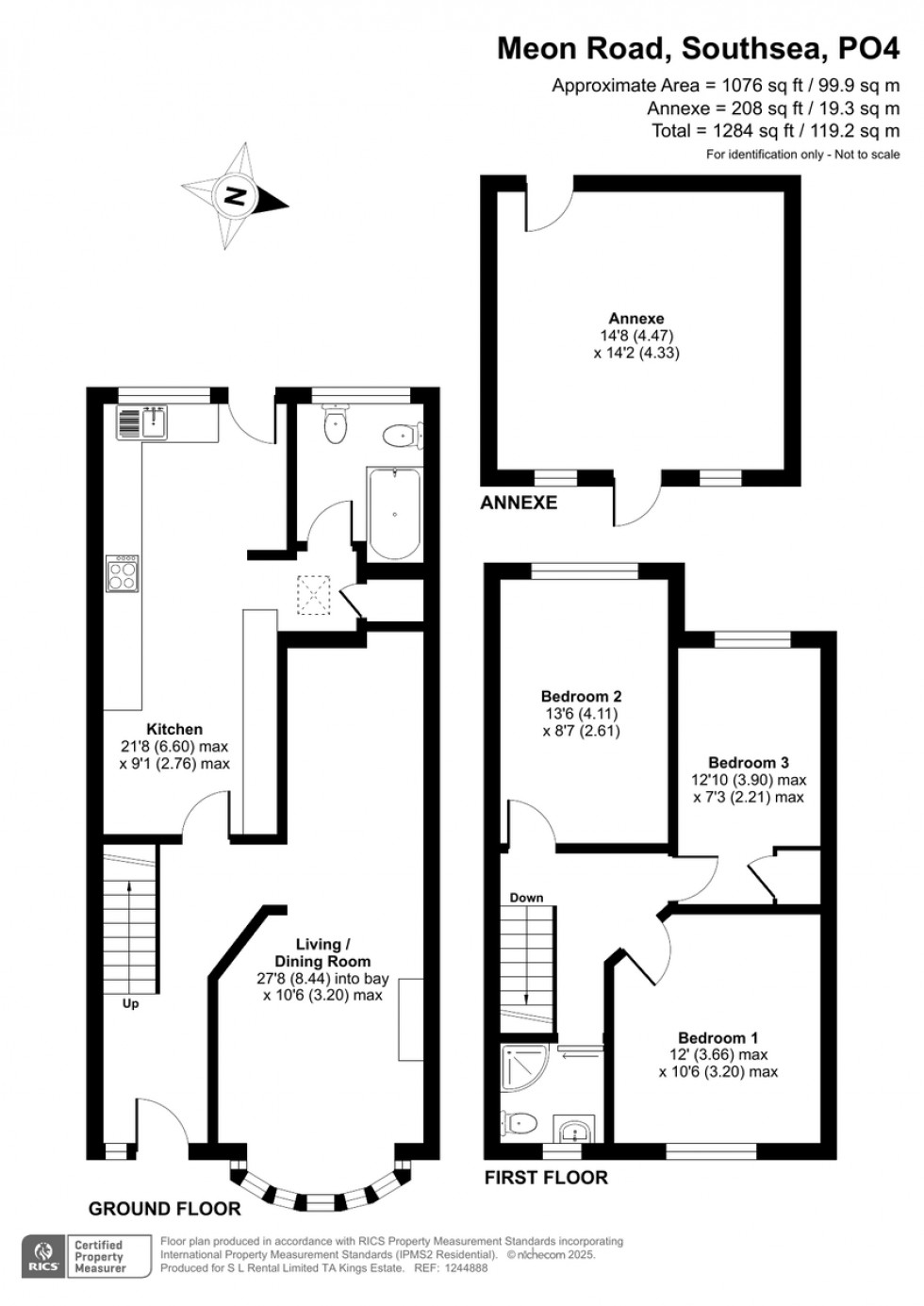 Floorplan for Meon Road, Milton, Southsea