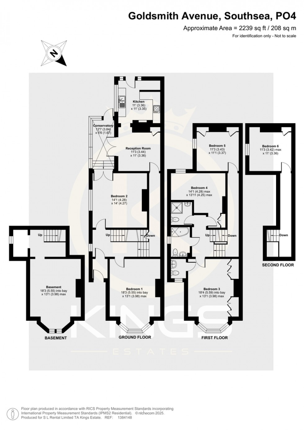 Floorplan for Goldsmith Avenue, Southsea