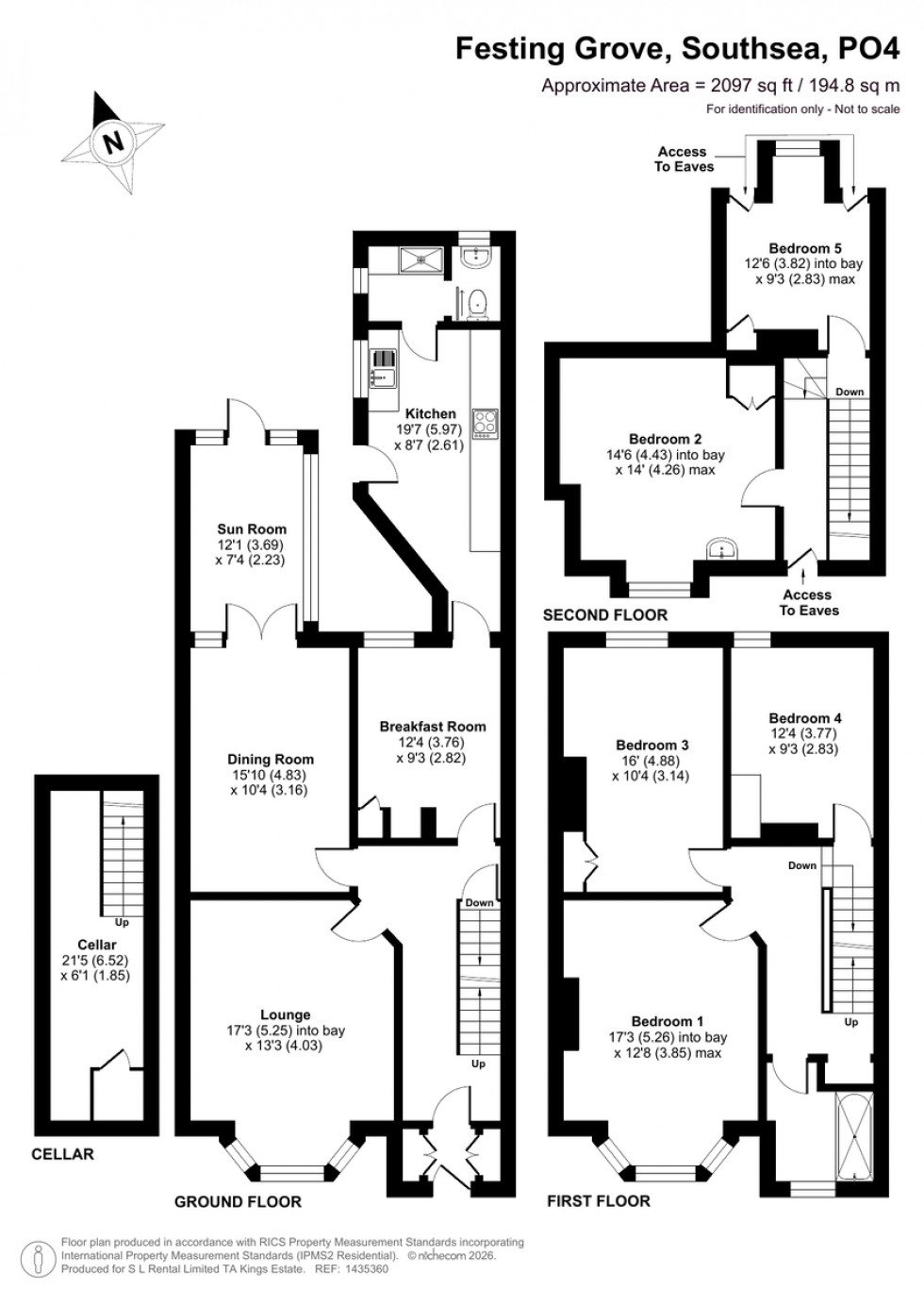 Floorplan for Festing Grove, Southsea