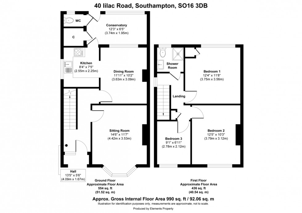 Floorplan for Lilac Road, Southampton
