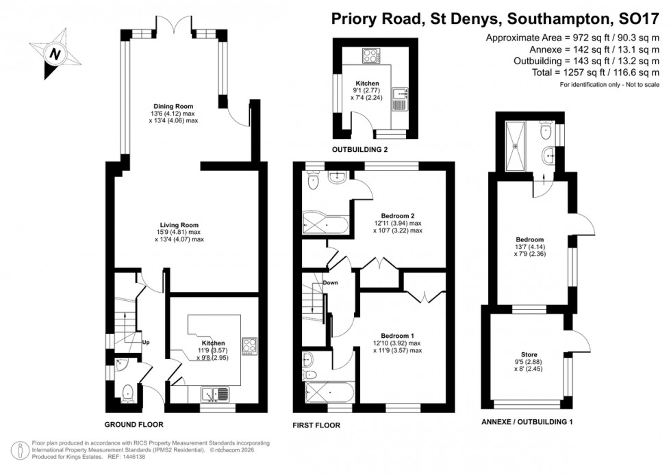 Floorplan for Priory Road, Southampton