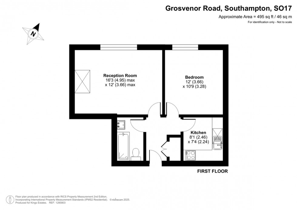 Floorplan for Grosvenor Road, Southampton, Flat 10