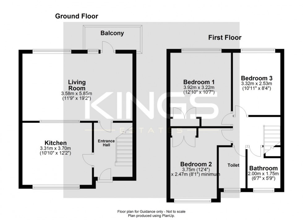 Floorplan for York Close, Southampton