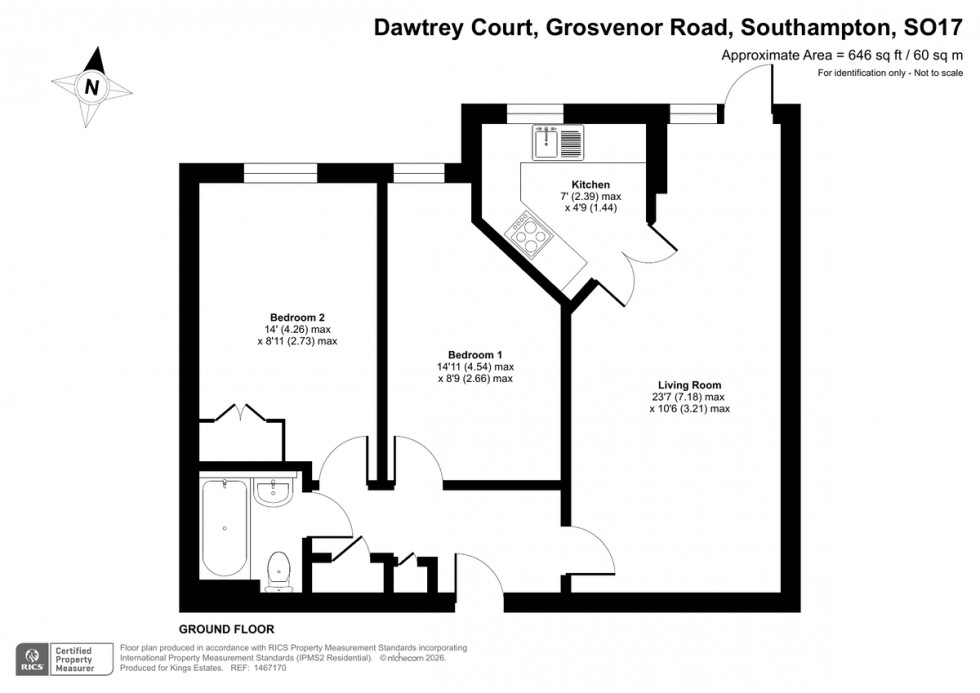Floorplan for Grosvenor Road, Southampton